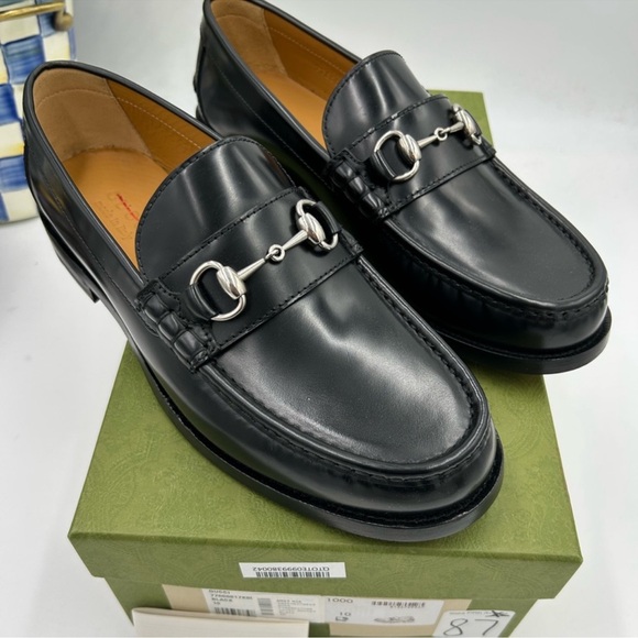 Men’s Gucci, leather horse bit loafer size 10 fits 10.5 US made in Italy - Picture 1 of 11